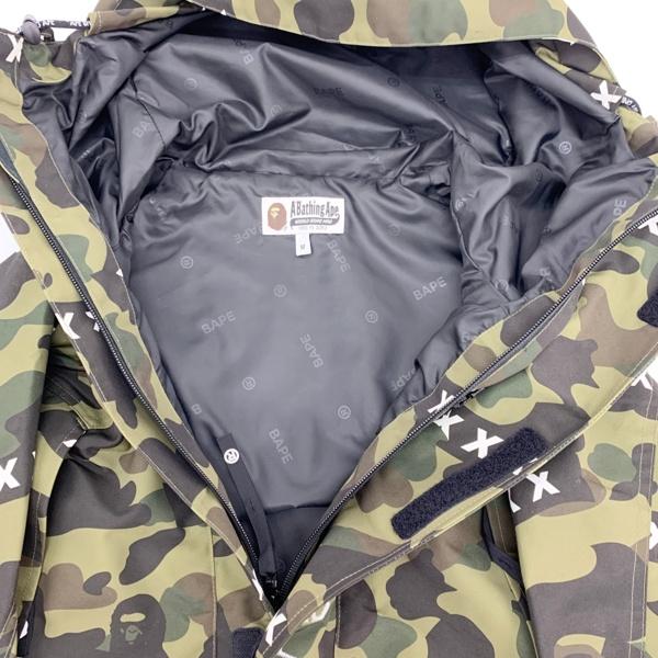 A BATHING APE アベイシングエイプ GOD SELECTION XXX スノーボード ジャケット SNOWBOARD JACKET メンズ Mサイズ カーキ アウター DM18073■の画像