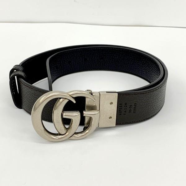 GUCCI（グッチ） ベルト ダブルG リバーシブル レザーベルト GG ロゴ