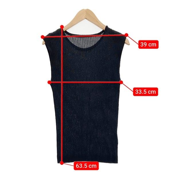 ISSEY MIYAKEプリーツプリーズ ノースリーブ ネイビー サイズ2 PLEATS PLEASE ISSEY MIYAKE プリーツプリーズ イッセイミヤケ