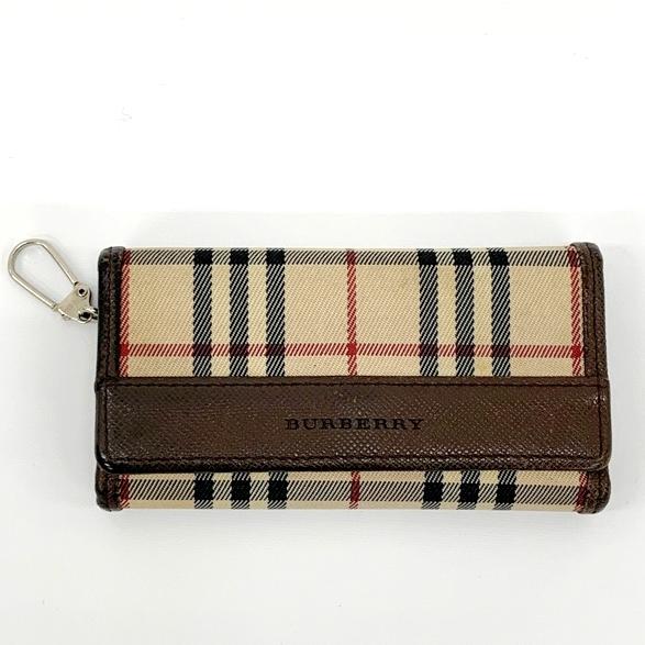 新品同様★バーバリー 5連キーケース ノバチェック ダークブラウン ユニセックス BURBERRY（バーバリー） キーケース 5連キーケース ノバチェック