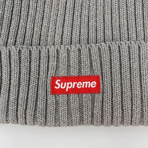Supreme（シュプリーム） ニット帽 ビーニー ボックスロゴ 美品 ラメ
