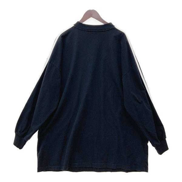 美品　バレンシアガ　スポーツ　長袖　シャツ　ネイビー　大きいサイズ　ビンテージ 90sOLDBALENCIAGAオールドバレンシアガアートシャツ長袖mメンズ 【公式