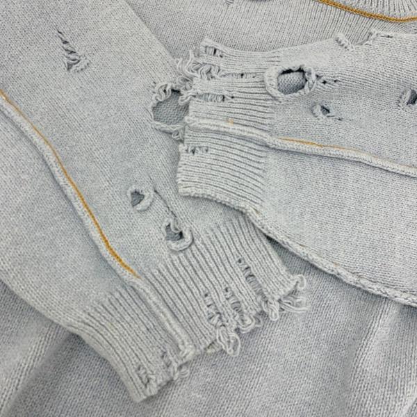doublet（ダブレット） ダメージ ニット セーター RECYCLE DENIM YARN