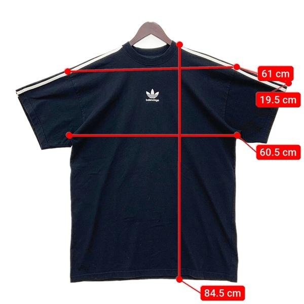 バレンシアガ × アディダス　オーバーサイズtシャツ　黒 BALENCIAGA / ADIDAS バレンシアガ アディダス オーバーサイズTシャツ