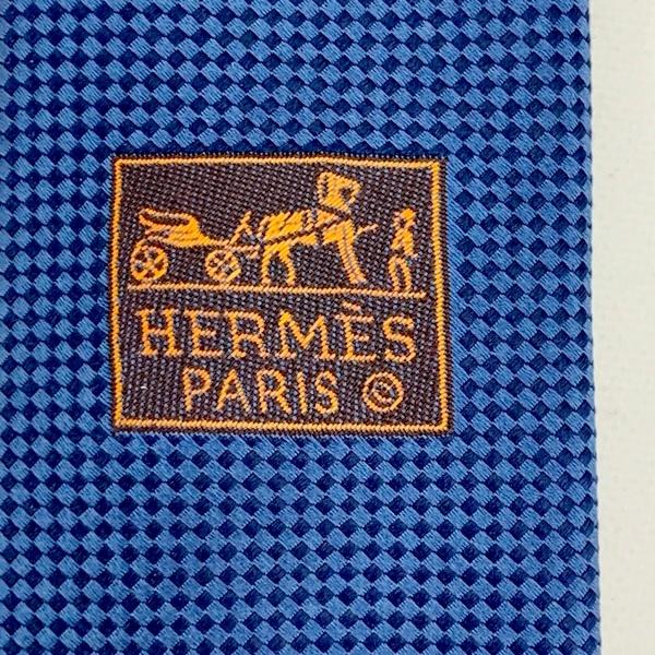 HERMES（エルメス） ネクタイ H柄 ファソネ シルク 美品 メンズ