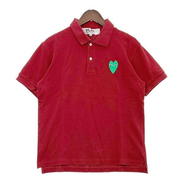 PLAY COMME des garçons ハート刺繍 ポロシャツ L COMME des GARCONS（コムデギャルソン） ポロシャツ ハートロゴ PLAY