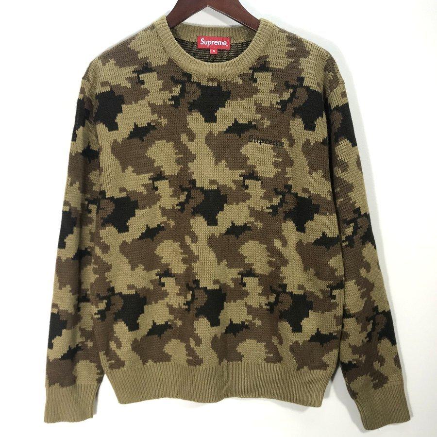 シュプリーム Camo Sweater 16AW クルーネック ニット セーター 迷彩 カモフラ 長袖 スモールロゴ メンズ Sサイズ カーキ  Supreme トップス A7850◆ :1-240002213681:サンステップ Yahoo!店 - 通販 - Yahoo!ショッピング