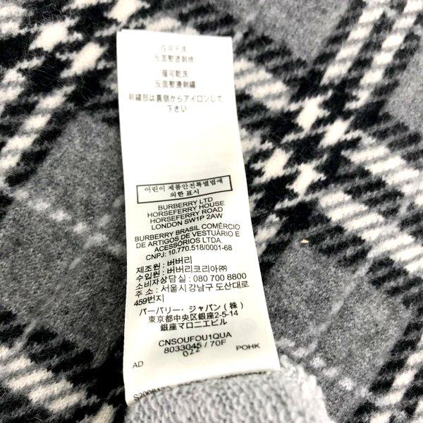 BURBERRY ニット切替長袖 スウェット トレーナー ロゴ ワッペン