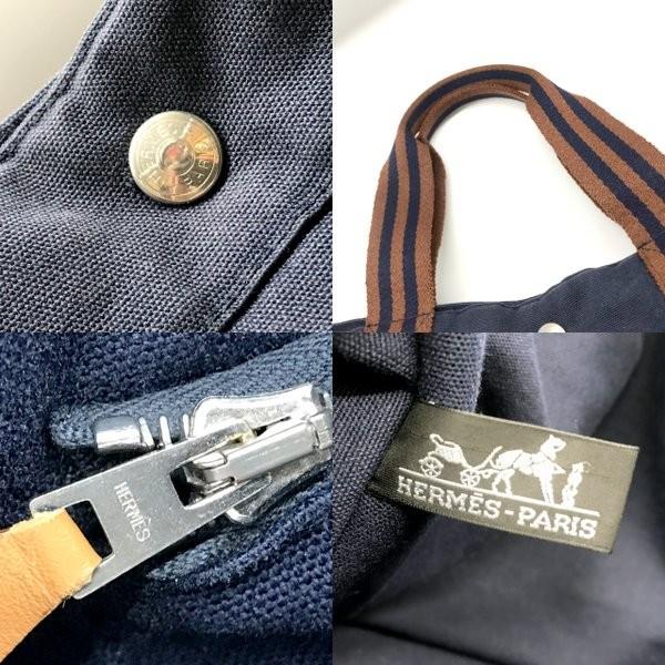 HERMES フールトゥ トートバッグ 鞄 肩掛け キャンバス ポケット HERMES フールトゥ トートバッグ 鞄 肩掛け キャンバス ポケット