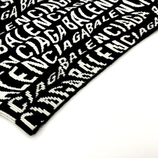 BALENCIAGA 19AW 総柄ロゴ ニット セーター ロゴウェーブ クルー BALENCIAGA 19AW 総柄ロゴ ニット セーター ロゴウェーブ クルー
