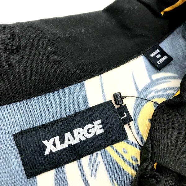 X-LARGE 半袖シャツ アロハシャツ バナナ柄 総柄 カジュアル ゆったり 