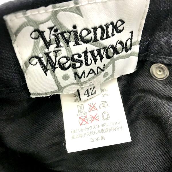 Vivienne Westwood MAN キー ロゴ パンツ ジーンズ デニム スキニー メンズ サイズ42 ブラック系 ヴィヴィアンウエストウッド ボトムス A2046◆｜sunstep｜05