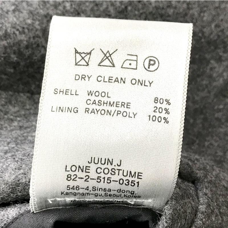 【関税込み】Juun.J コート JUUN.J カシミア混 ベルト付 ライダース風コート 956081 メンズ