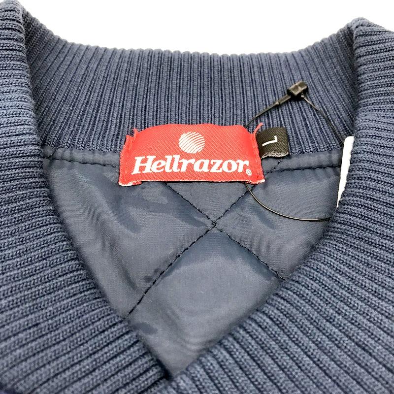 HELLRAZOR EMB LOGO FULLMELTON STADIUM JACKET NAVY スタジアム HELLRAZOR EMB LOGO FULLMELTON STADIUM JACKET NAVY スタジアム
