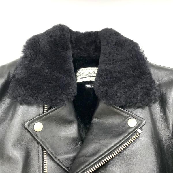 ワコマリアダブルライダースLファーブラック