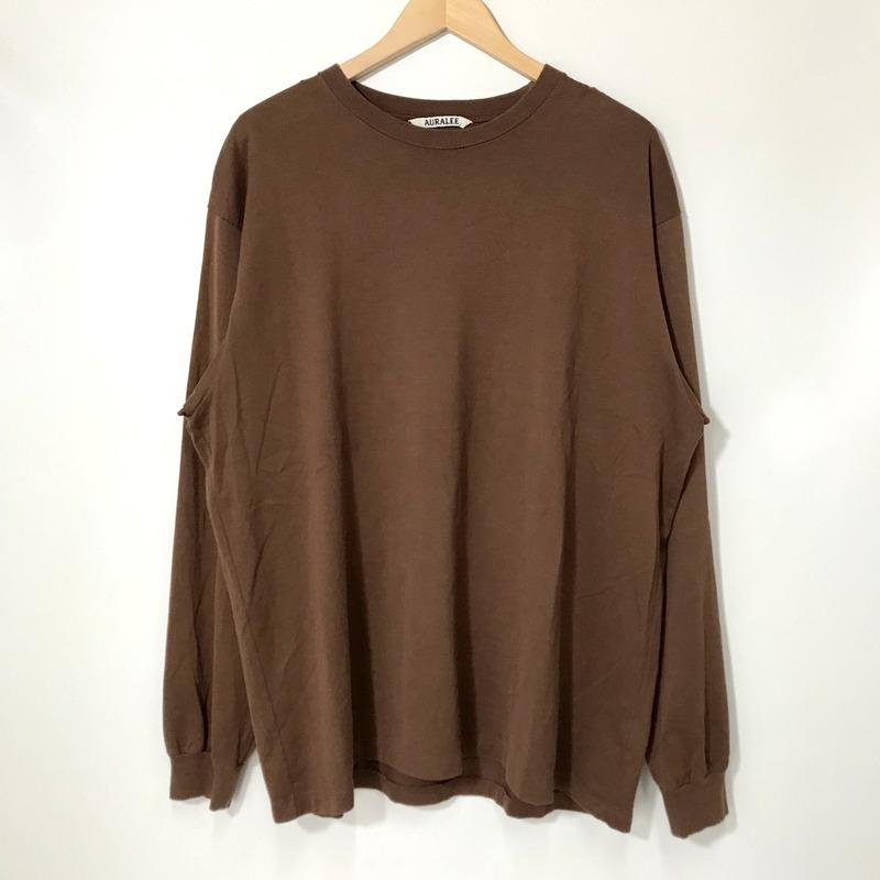 AURALEE LUSTER PLAITING LIS TEE A20AP01GT ロンT 長袖 無地 