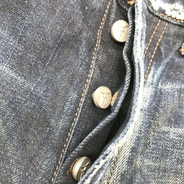 FAGASSENT 刀雅 クラッシュ加工 ストレッチデニム パンツ