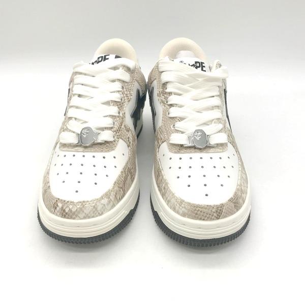 A BATHING APE Bathing Ape Bape Sta Snake Skin Beige OZX SHW A BATHING APE Bathing Ape Bape Sta Snake Skin Beige OZX SHW