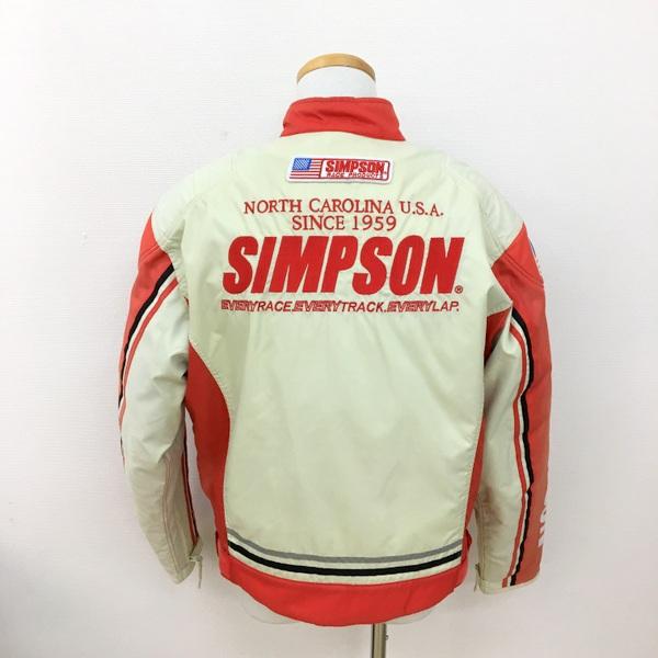 SIMPSON ライダーズジャケット バイクウェア ライナー付 オートバイ ツーリング ライディング バイカー メンズ Lサイズ レッド系 シンプソン アウター N18678●｜sunstep｜03