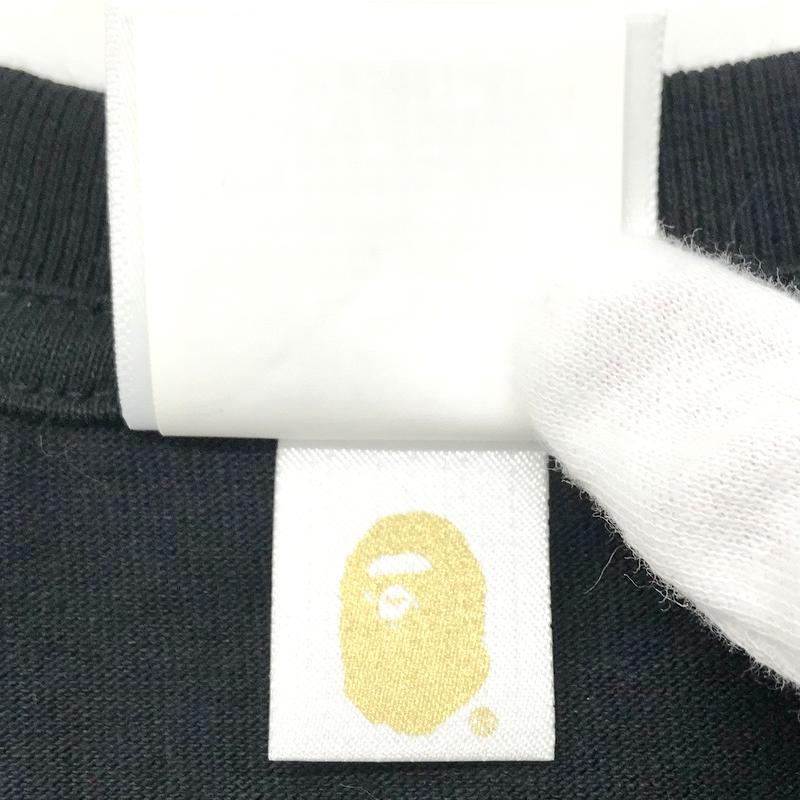 A BATHING APE Tシャツ 美品 001TEJ731928C Yellow Bucks THE HOPE 半袖 カットソー 限定販売 プリント ロゴ  古着  M アベイジングエイプ トップス A10213◆の画像