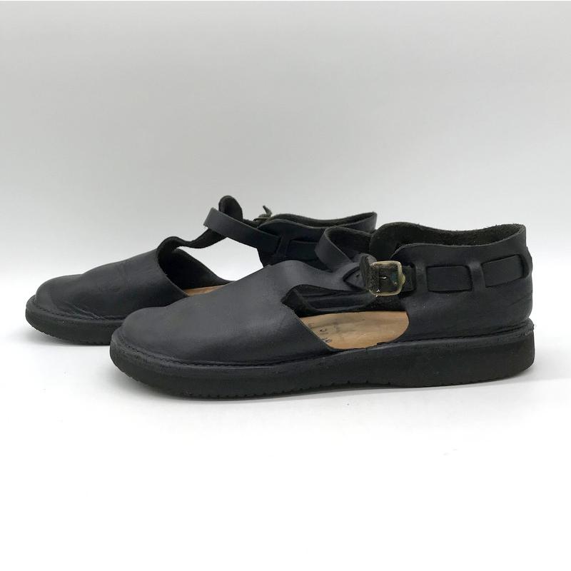 25cm】オーロラシューズ ウエストインディアン 黒 レザー 8c