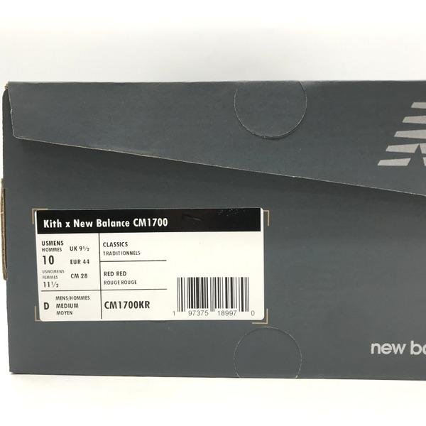 NEW BALANCE×KITH CM1700KR TORONTO MARSHMALLOW コラボ ローカット スニーカー カジュアル メンズ 28.0 レッド ニューバランス 靴 B3364◆｜sunstep｜08