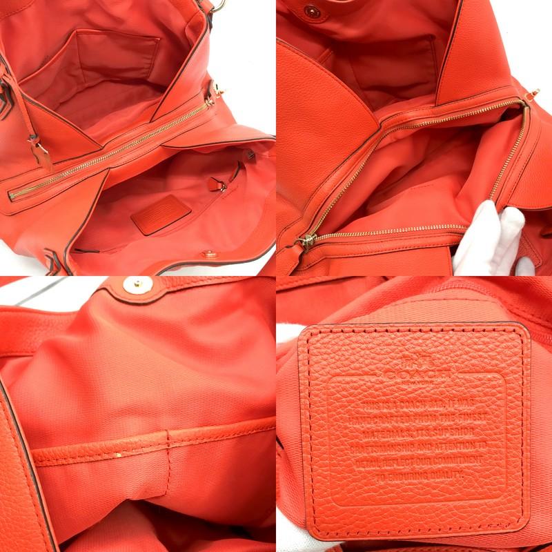 COACH（コーチ） ハンドバッグ レザーバッグ チャーム 鞄 ゴールド金具