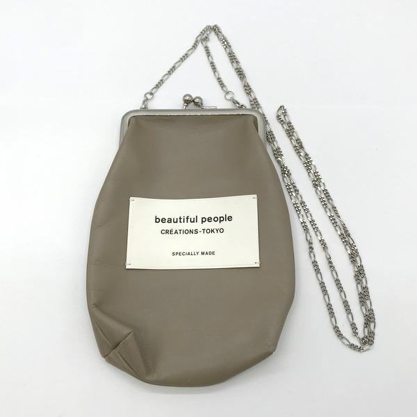 beautiful people clasp pouch がま口ショルダー（茶） beautiful people clasp pouch がま口ショルダー（茶） beautiful