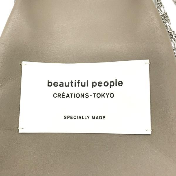 beautiful people clasp pouch がま口ショルダー（茶） beautiful