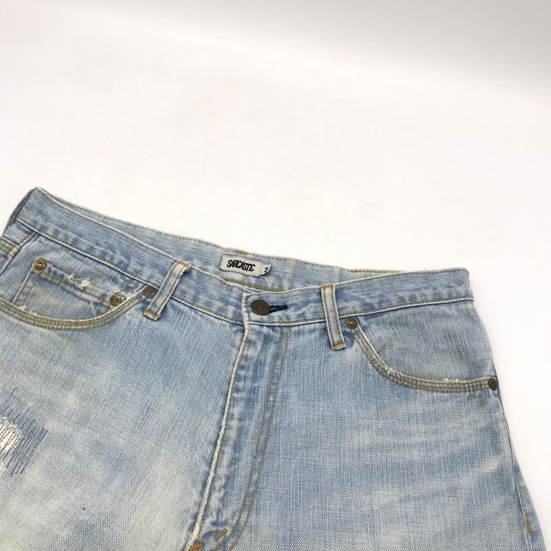 SARCASTIC（サキャスティック） デニムパンツ Gパン ジーンズ ダメージ 