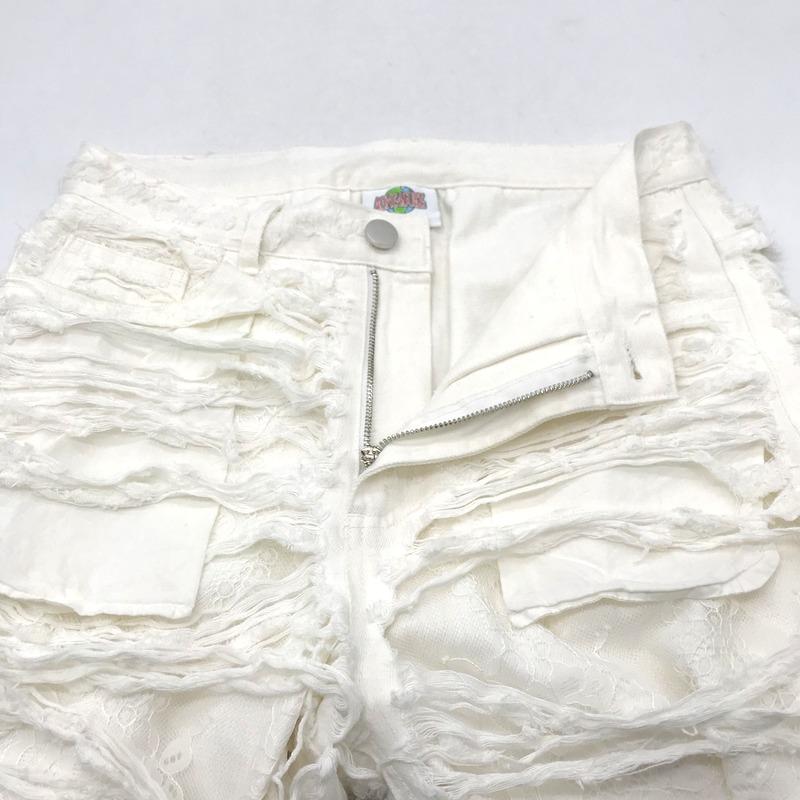 AONE4SURE x ILOVEUIHATEU LACE WHITE ジーンズ AONE4SURE x ILOVEUIHATEU LACE WHITE ジーンズ