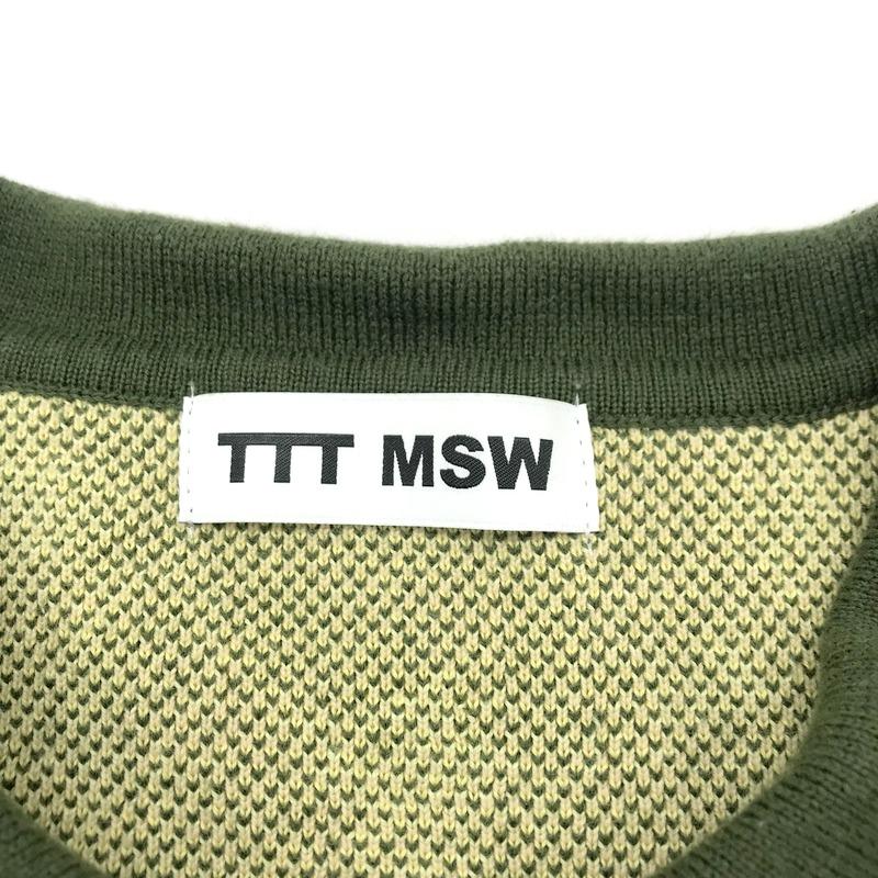 TTT MSW ニットポロカーディガン TTT-2022SS-KT02 フラワー TTT MSW ニットポロカーディガン TTT-2022SS-KT02 フラワー