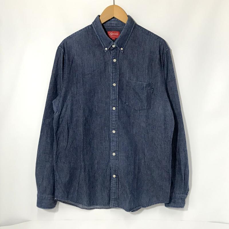 Supreme デニムシャツ 長袖 シャツ ボタンダウンシャツ Denim Shirt  