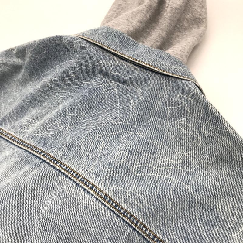 AAPE BY A BATHING APE デニムジャケット AAPLJM7354XXE フーディット 