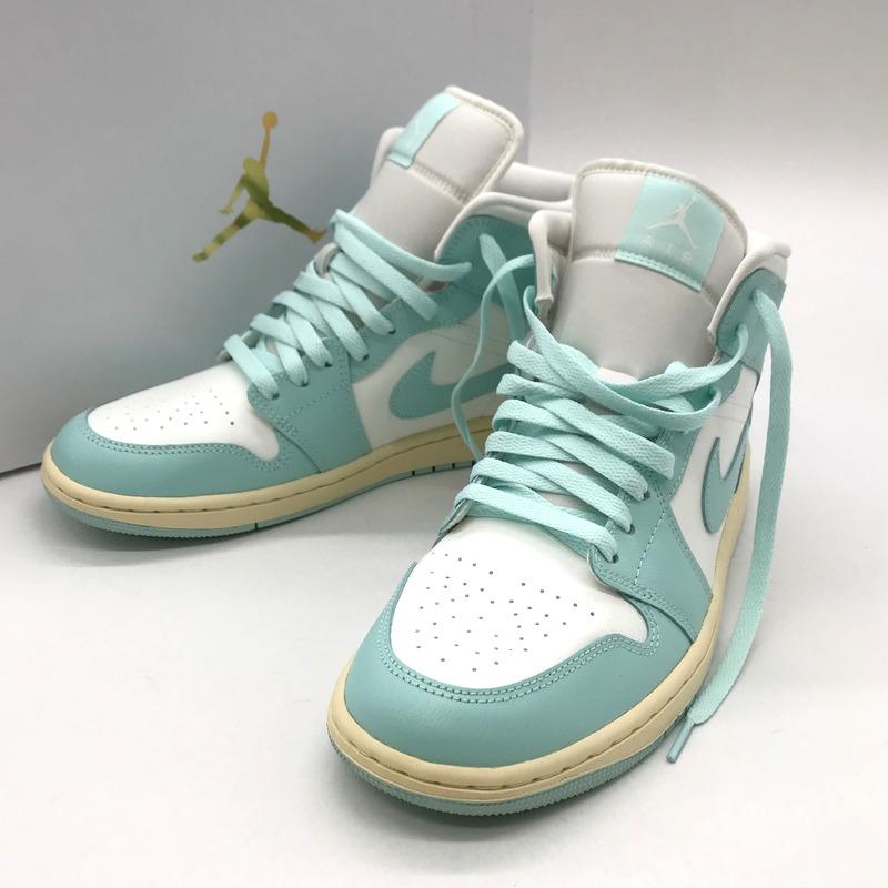 NIKE WMNS AIR JORDAN 1 MID スニーカー 美品 BQ6472-132 ハイカット 