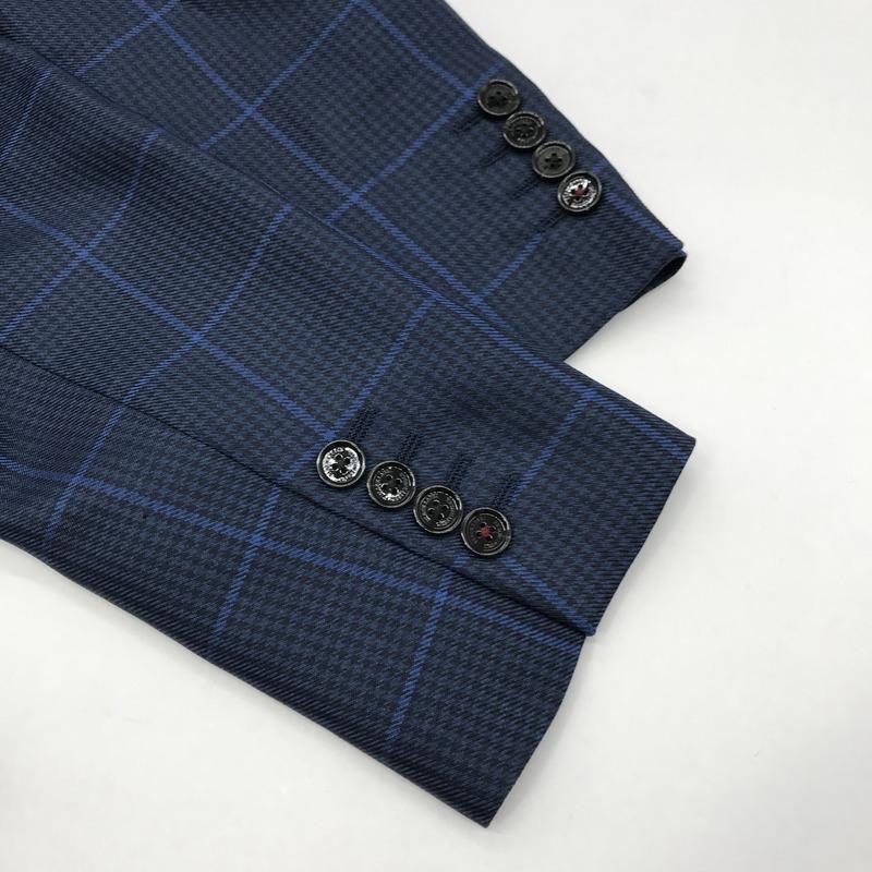 美品】ブラックレーベルクレストブリッジ スーツ REDA チェック 3P 紺