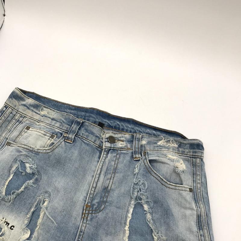 EV BRAVADO クラッシュデニムパンツ ダメージデニム 刺繍 ジーンズ 