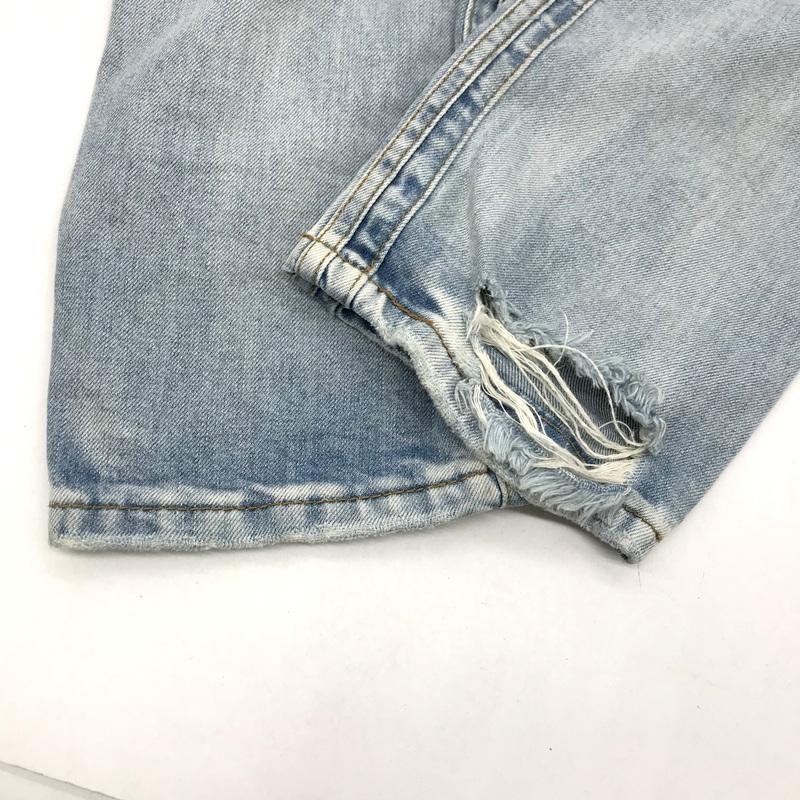 EV BRAVADO クラッシュデニムパンツ ダメージデニム 刺繍 ジーンズ 