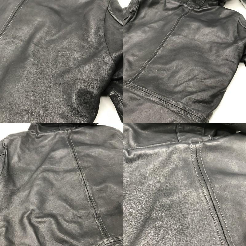 ジョルジオブラート レザーブルゾン GIORGIOBRATO レザージャケット フーデッド ジップアップ