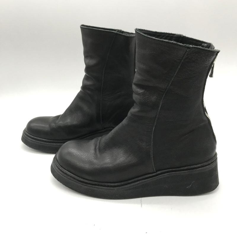 portaille フロントジップブーツ Portaille バックジップブーツ フロントドレープ レザーブーツ