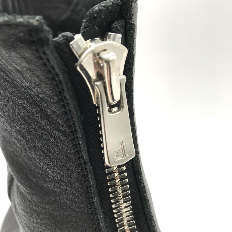 portaille フロントジップブーツ Portaille バックジップブーツ フロントドレープ レザーブーツ