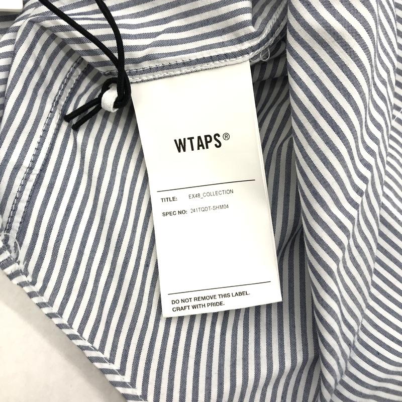 WTAPS ボタンダウンシャツ 24SS 241TQDT-SHM04 半袖シャツ ストライプ 