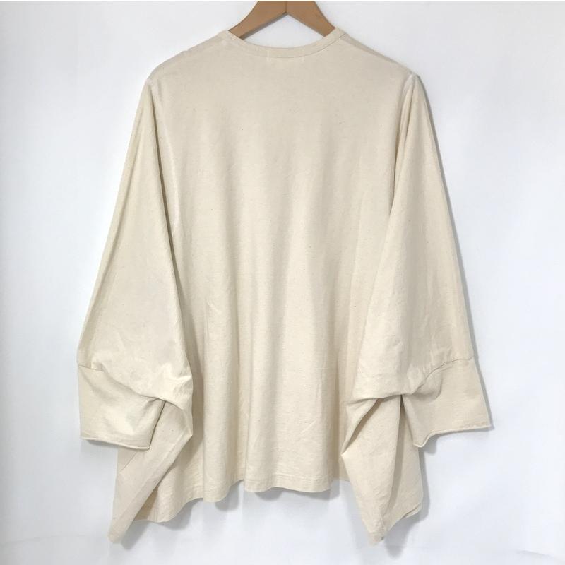 GANRYU 15ss 変形デザインフロントプリントカットソー EO-T005 七分袖 