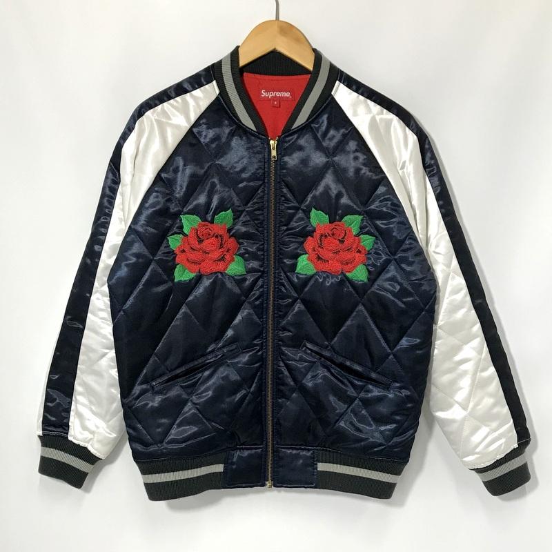 Supreme 13AW Quited satin Bonber Jacket スカジャン ローズ Supreme 13AW Quited satin Bonber Jacket スカジャン ローズ