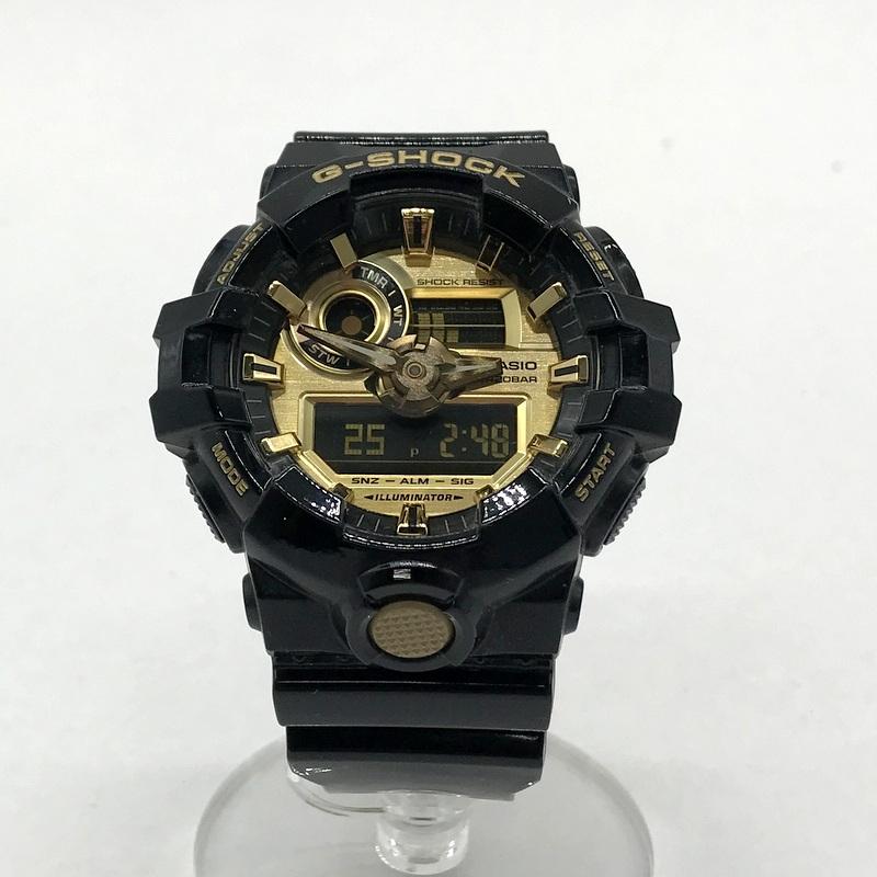 時計 CASIO G-SHOCK GA-710GB GA710GB-1A | Analog-Digital Black Men's Watch G-SHOCK | CASIO
