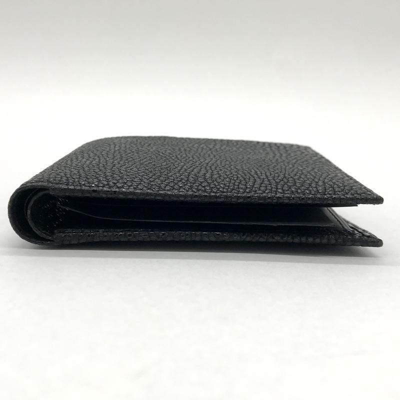 Mikado（ミカド） 黒桟革 二つ折り財布 美品 コンパクト ウォレット
