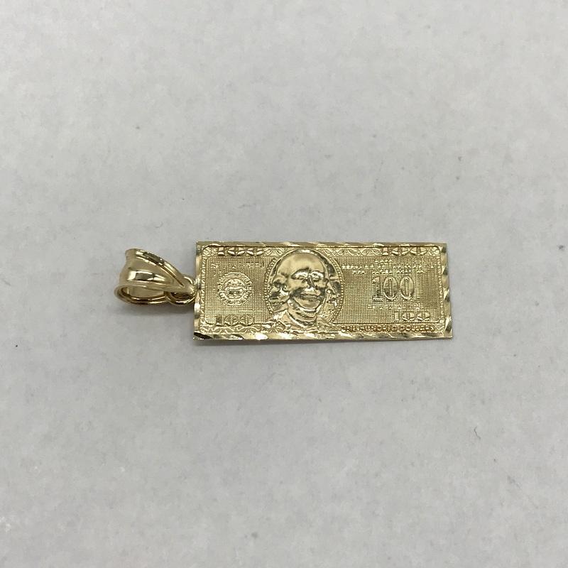 AVALANCHEアヴァランチ 10K K10 100ドル札ペンダントトップ