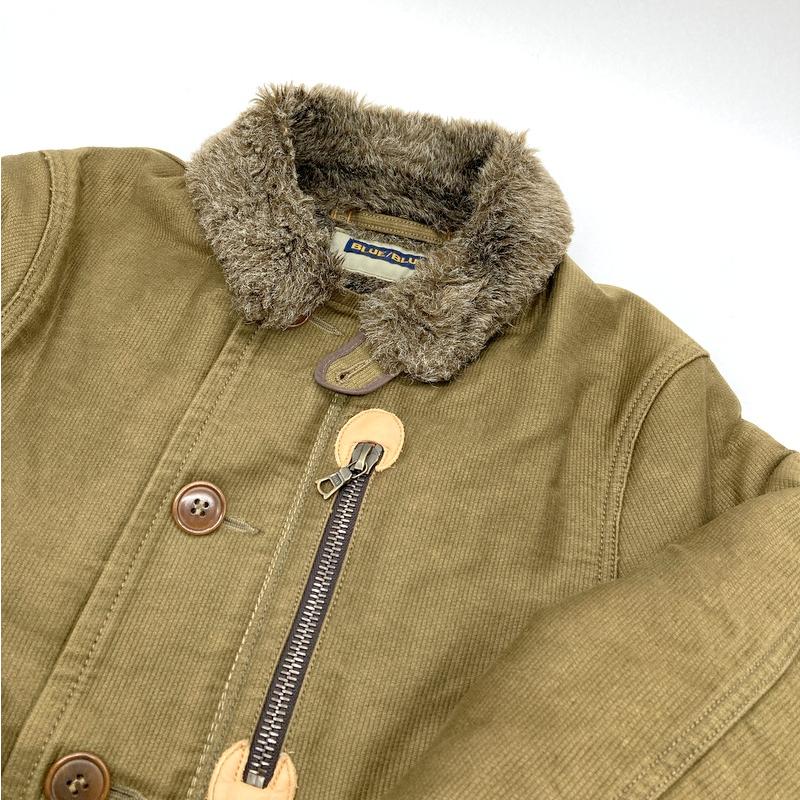 美品✨ BLUE BLUE N-1 デッキジャケット コーデュロイ ボア カーキ 極美品】 BLUE BLUE N-1 デッキジャケット コーデュロイ ボア - メルカリ