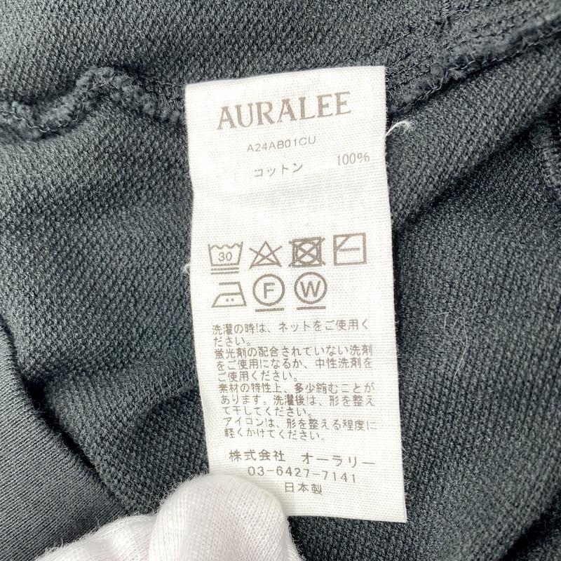 AURALEE オーラリー ジップブルゾン A24AB01CU スエット生地 SUPER HIGH GAUGE SWEAT ZIP BLOUSON 古着 メンズ サイズ5 Lサイズ相当 ブラック アウター A14957◆の画像
