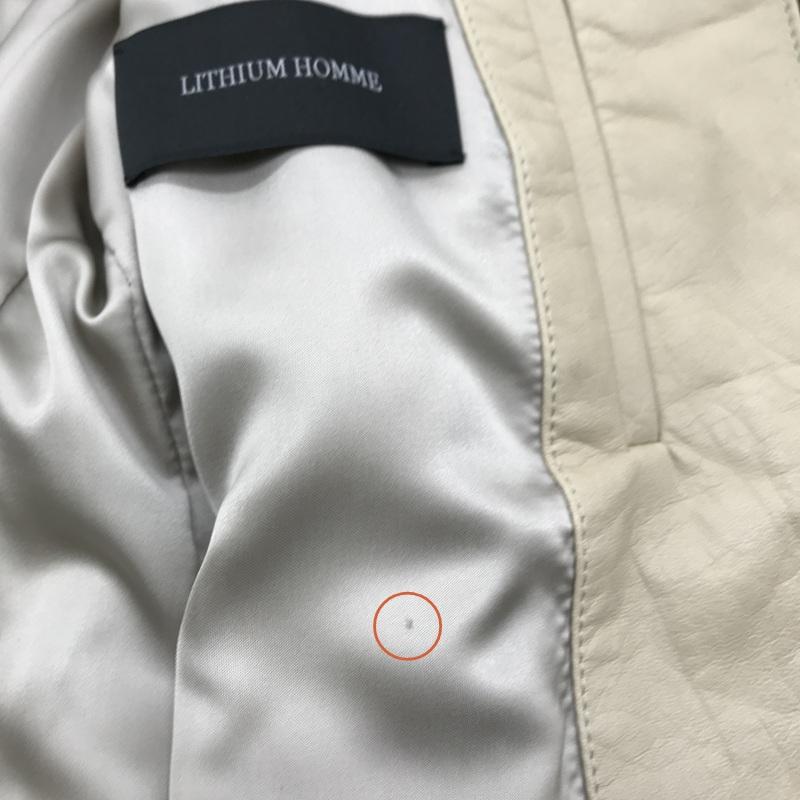 LITHIUM  リチウムオムレザー ジャケット ベージュ LEATHER SINGLE RIDERS JACKET | レザーシングルライダースジャケット